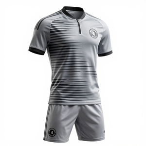 Uniforme de Fútbol Transpirable Premium para Jóvenes/Adultos, Personalizado con Diseño de Aceleración Lineal Velocity, Jersey y Pantalones Cortos Sublimados con Patrón de Club/Equipo - Product Image 1