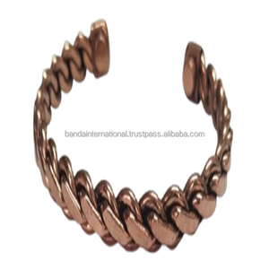 Nuevo diseño de pulsera hermosa de cobre puro con acabado pulido para mujeres, pulsera de metal a la moda, joyería y artículo de regalo. - Product Image 3