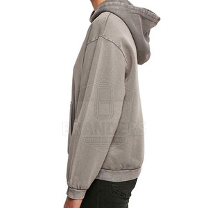 เสื้อฮู้ดดี้ผู้ชายสไตล์โมเดิร์น ล้างสีแบบแอซิดวอช ดีไซน์ทันสมัย เนื้อผ้านุ่ม เหมาะสำหรับใส่ลำลอง แฟชั่นสตรีท และชุดประจำวัน - Product Image 2