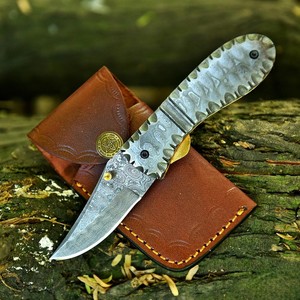 UA Supplies Industrial Grade Custom Handmade Damascus Steel Liner <b>Lock</b> Folding <b>Knife</b> Clip Point Razor Sharp EDC Outdoor Survival - Product Image 1