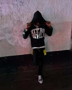 Ensemble sweat à capuche zippé et pantalon évasé effet vieilli personnalisé, brodé de strass, streetwear épais - Product Image 6