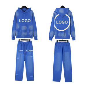 Conjunto de Sudadera con Capucha y Pantalones Deportivos Vintage Lavados, Estilo Urbano Oversize, Efecto Degradado Decolorado, Venta al Por Mayor Personalizada, Nueva Colección 2026 - Product Image 6