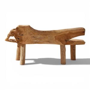 Banco de Raíz de Teca Sólida con Certificación FLEGT, Tallado a Mano con Borde Natural, Muebles de Jardín para Resorts de Lujo y Ecológicos - Product Image 2