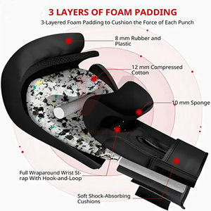 Gants de boxe professionnels, résistants, pour entraînement intensif, avec support pour les poignets, pour la salle de sport et les entraînements à domicile - Product Image 4