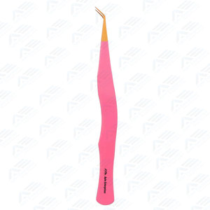 Pinzas para pestañas de acero inoxidable con etiqueta privada, herramienta profesional de manicura y pedicura, belleza portátil asequible - Product Image 2