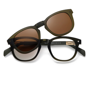 S33101 Nuevas Gafas de Sol Plegables Magnéticas con Clip, Polarizadas, con Logotipo Personalizado, Marco Redondo TR90, Unisex, Lentes de Sol 2025 - Product Image 6