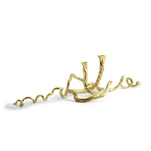 Handmade Brass Twisted Candlestick Holder Heat Resistant Durable Eco-Friendly for Home Decoration Metal Art Decorative Piece - Product Image 2