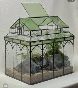 Terrario de Metal y Vidrio Personalizado en Oro Rosa, Moderno Macetero de Vidrio para Plantas de Interior, Suculentas, Plantas Aéreas y Terrarios DIY - Product Image 6
