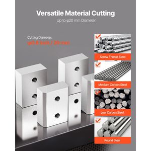 6 lames de rechange pour mâchoires, 3/4 pouces, 20 mm # 6 coupe-fers électriques à double lame CR12MOV haute dureté - Product Image 3