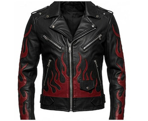 Chaqueta de cuero para hombre, moderna y elegante, con diseño personalizado, cremallera y corte ajustado, para un atuendo a la moda, estilo motociclista, diseño llamativo. - Product Image 2