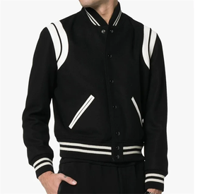 OEM Designer Custom Embroidered Logo Veristy College Bomber Flight Letterman Thin Front Varsity <b>Jacket</b> for Unisex - Product Image 1