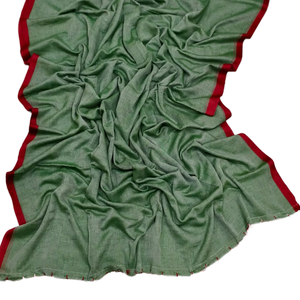 Sari en coton MAL tissé confortable, blouse écologique, séchage rapide, poids moyen, uni, robe de mariée, plusieurs options de couleurs pour filles - Product Image 1