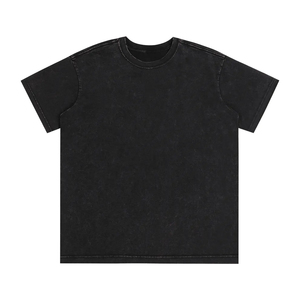 Wholesale Customized Heavyweight 100% Cotton High Street Style Eco-Friendly Quick Dry Acid Washed <b>Drop</b> Shoulder Men's T-shirts - Product Image 1