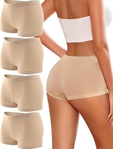 Ropa Interior Tipo Boyshort para Mujer, Algodón Elástico, Transpirable, Suave, Cómoda, Cobertura Total, Cintura Media, con Lazo, Secado Rápido, Venta al Por Mayor - Product Image 1