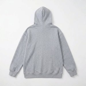 Sudadera informal de felpa gris para mujer con logotipo personalizado al por mayor, de otoño/invierno, con cremallera, mangas largas, suave, cálida y transpirable - Product Image 2