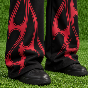 Pantalon de survêtement unisexe coupe ample avec impression graphique personnalisée, en molleton de coton épais, style streetwear Y2K, décontracté, vente en gros - Product Image 6