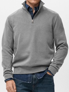 Sweat-shirt en gros : Zip quart de col personnalisé en polaire brossée pour les détaillants sportifs américains, logo, faible MOQ, tailles S-XL - Product Image 6