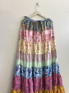 <b>Patchwork</b> Boho Gypsy Women <b>Skirt</b> Flare Maxi <b>Skirt</b> Dance <b>Skirt</b> Floor Length - Product Image 3