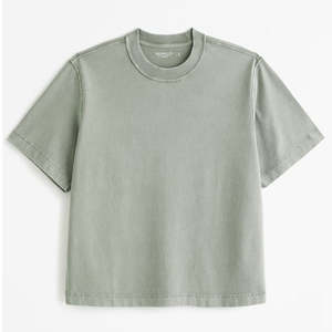 เสื้อยืดโอเวอร์ไซส์ผ้าคอตตอนหนานุ่ม 100% สไตล์สตรีทแวร์ คอกลม แต่งลายกราฟิกโลโก้ OEM ตามสั่ง - Product Image 5