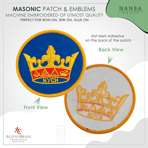 Custom Iron-On Embroidered Patch with Gold Crown Emblem for Hat & Apparel (<b>Canvas</b> Material) - Product Image 2