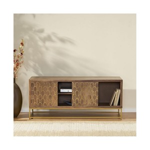 Elegante Revistero de Madera de Mango con Detalles Dorados - Venta al por Mayor - Product Image 2