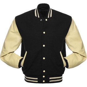 Men's <b>Red</b> Varsity Jacket Preppy Style Turn-down Collar Regular Fit Autumn Wear Solid Color Button Closure - Product Image 5