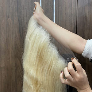 Articles les plus vendus : Frontal en dentelle suisse HD naturel et lisse, couleur 613, 100 % cheveux humains vietnamiens - Product Image 6