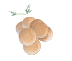Assiettes écologiques durables en bambou 100% - Assiettes en bambou tissé réutilisables, logo personnalisable par Eco2go Vietnam - Product Image 6
