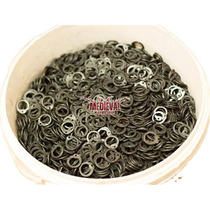 Anneaux en acier de haute qualité pour la fabrication de chaînes et d'armures DIY, créez vos propres projets médiévaux faits main en métal pour Halloween - Product Image 1