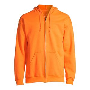 Sweat-shirt à capuche boutonné en tricot crocheté orange unisexe, style décontracté, automne, polyester/coton, écologique - Product Image 1