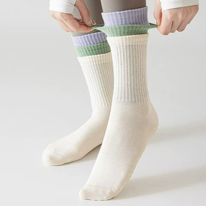 Color Block Non-slip Yoga Pilates <b>Sock</b> Professional Medium-tube Custom logo Sport <b>Socks</b> for Women's Fitness Anti slip <b>Grip</b> <b>Socks</b> - Product Image 5