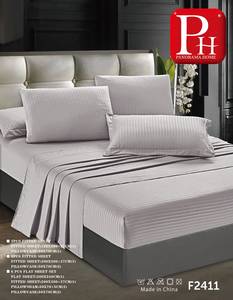 Ensemble de draps rayés en satin Panorama Home F2407 – Vente en gros - Product Image 4