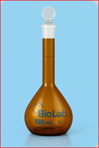 ขวดวัดปริมาตรแบบคอยาว รุ่น Amber Volumetric Flask, Class-A, พร้อมใบรับรองเฉพาะตัว ทำจากแก้วบอโรซิลิเกต - Product Image 4