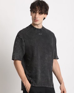 Men <b>Back</b> Print Tee Oversized <b>Drop</b> Shoulder Boxy Fit Short Sleeve Casual Cotton Loose Fit Streetwear Top top mens oversized boxy - Product Image 1