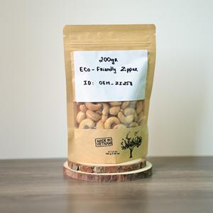 Emballage éco-responsable avec fermeture éclair, fabriqué au Vietnam, OEM, qualité supérieure, noix de cajou grillées, certifiées ISO, saveur beurrée et salée unique, directement du producteur, 200g - Product Image 4