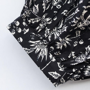 Hermoso Vestido de Verano de Algodón con Estampado Floral Hecho a Mano para Mujer, Mangas 3/4, Secado Rápido, Estilo Casual, Corte Evase - Product Image 4