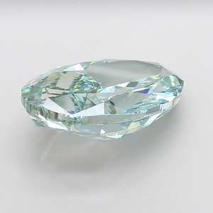Diamant ovale de 15,00 carats, vert bleuâtre fantaisie, pureté VVS2, certifié, diamant vert bleu de luxe - Product Image 4