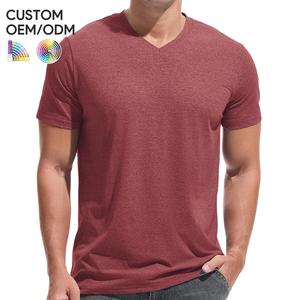 T-shirt décontracté pour homme en coton biologique écologique à manches courtes, coupe classique, séchage rapide, respirant, OEM ODM Marque privée - Product Image 4