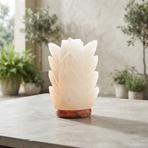 Escultura de Pluma de Sal del Himalaya, Cristal Blanco, Adorno de Sal Natural Hecho a Mano, Decoración para Interiores del Hogar - Product Image 3