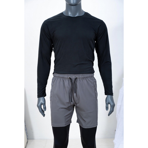 Shorts Awrah 2026 pour hommes, couleur unie, séchage rapide, avec cordon de serrage, taille mi-haute, décontractés, sportifs, en Spandex et Polyester - Product Image 6