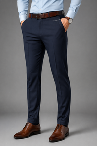 Active Squad - Pantalones Casuales de Alta Calidad para Hombre, Estilo Moderno, Tejido de Lana Peinada, Cintura Media, Ecológicos, 100% Algodón, Corte Regular - Product Image 4
