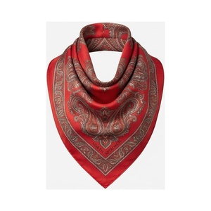 NORTH APPROACH Foulard carré en soie pour femme, imprimé floral, élégant, multifonctionnel, accessoire de mode toutes saisons - Product Image 1