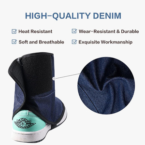 JNM SAFETY - Pantalons de travail en jean anti-coupure, résistants à la chaleur et à l'abrasion, protections pour bottes de soudage, protections pour chaussures de sécurité - Product Image 4