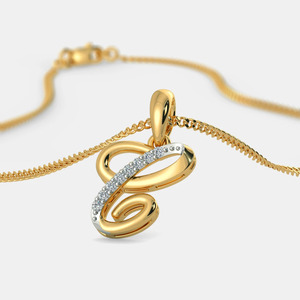 Collar con Colgante de Diamante Cultivado en Laboratorio con Diseño Abstracto en Espiral en Oro Amarillo - Product Image 3