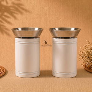 Brûleur à Bakhoor en métal blanc à design martelé avec bol en acier inoxydable. Porte-encens arabe pour la décoration de la maison, cadeau pour le Ramadan et l'Aïd - Product Image 4