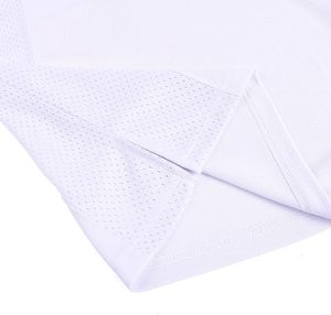Camiseta de Fútbol Americano Personalizada, Blanca y Azul Marino, Cuello en V, Manga Corta, Sublimada, Absorbente de Humedad, para Hombre - Product Image 3