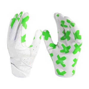 Gants de football américain personnalisés imprimés en gros pour receveurs – Légers, antidérapants, respirants, à doigts complets, avec sangle réglable - Product Image 1