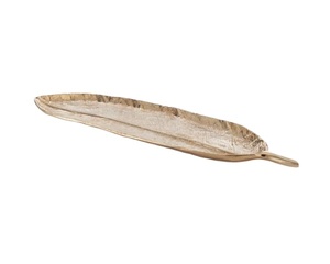 Luxury Gold Metal Serving <b>Tray</b> Decorative Leaf Fruit <b>Trays</b> Platter for Nordic Home Decor Wedding & Hotels - Product Image 1