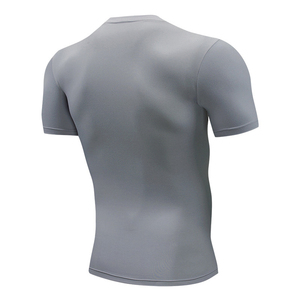 High Quality Customized Half-sleeve Rash-guard <b>Men</b> <b>Compression</b> MMA Logo Neoprene 220g Garment Dyed Eco-Friendly Anti-Bacterial - Product Image 2