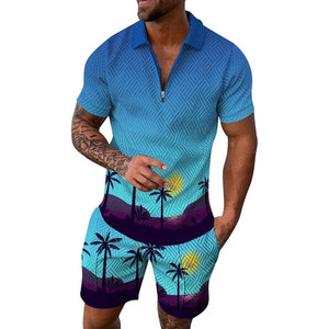Polyester Material Men Sublimation <b>Short</b> <b>Set</b> Cotton Breathable Trendy O-Neck <b>Top</b> New Fashionable Sublimation <b>Short</b> <b>Set</b> For Men - Product Image 1
